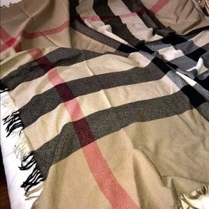 Authentic Burberry Red/Black/Tan Scarf